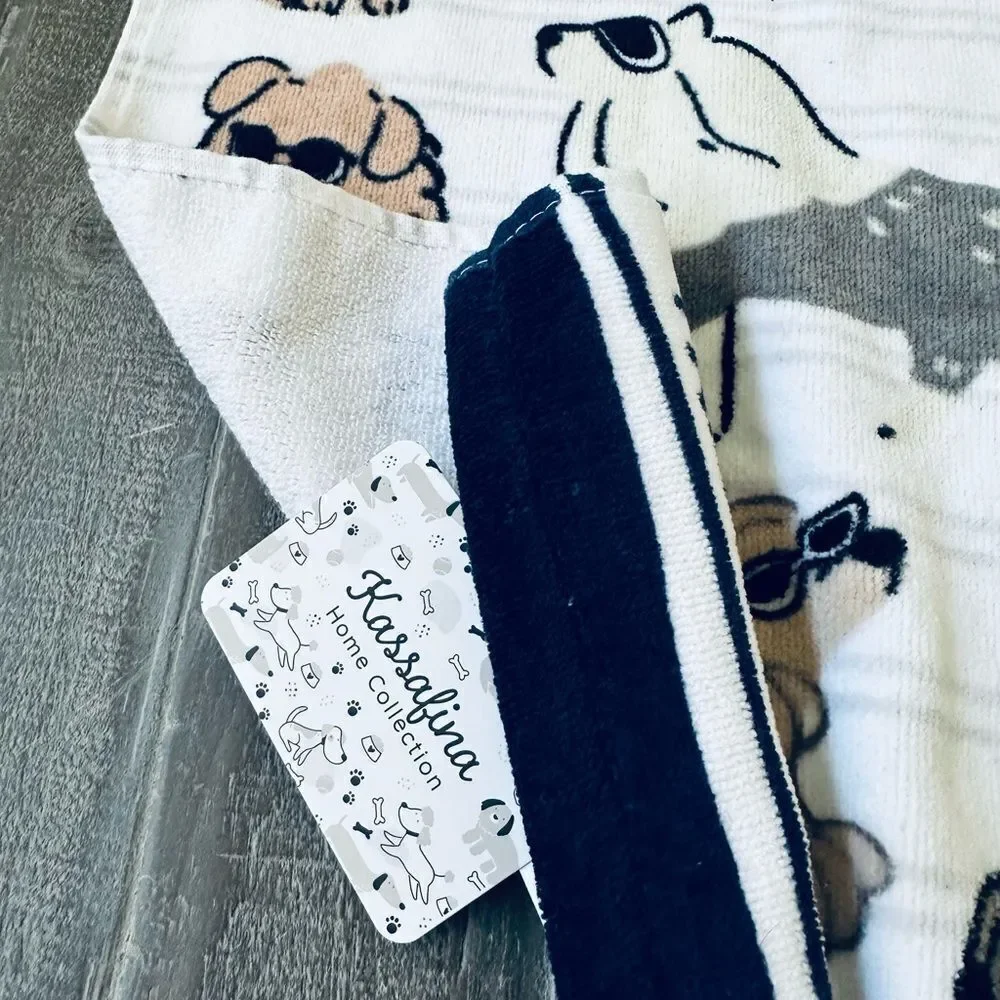 Cool Dogs in Sunglasses Print Bath Hand Towel